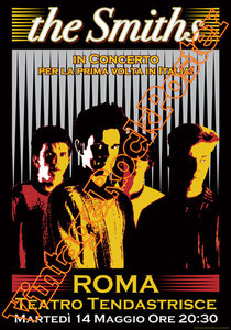 the smiths, Morrissey, Johnny Marr, Andy Rourke, Mike Joyce, Craig Gannon, Dale Hibbert,the smiths poster,dark poster,gothic poster, new wave poster,concert,music,bristol,roma,vintage rock posters