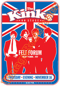 the kinks,Ray Davies, Dave Davies, Rod Stewart, Pete Quaife,the kinks poster,kinks concert,live show,lola versus powerman,chirpy,this time tomorrow