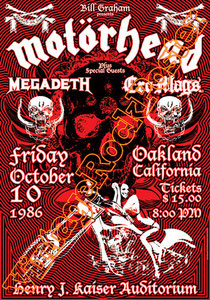 motorhead,punk,metal,hard rock,nazism,oakland,california,usa,concert, motorhead poster,Lemmy Kilmister, Mikkey Dee, Phil Campbell, Phil Taylor, lemmy,kaiser,megadeth,concerto,affiche,live show,hard 