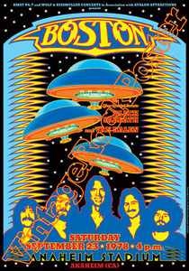 boston,boston poster,boston concert, Tom Scholz, Kimberley Dahme, Tommy DeCarlo,Frad Delp, Fran Cosmo,more than a feeling,don't look back,black sabbath,van halen