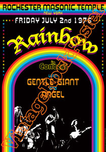 gentle giant, Derek Shulman, Kerry Minnear, Ray Shulman,southall,gentle giant poster,rainbow,angel,rochester masonic temple,1976,live