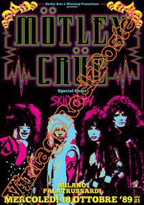 motley crue,  Nikki Sixx, Mick Mars, Tommy Lee, Vince Neil, John Corabi, Samantha Maloney, Randy Castillo,drug,rock n roll, heavy metal,motley crue poster,locandina, manifesto,doctor feelgood,glam