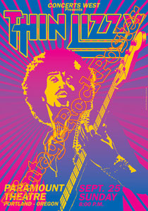 thin lizzy,Ricky Warwick, Damon Johnson, Philip Lynott,thin lizzy poster,thin lizzy concert,thin lizzy manifesto,locandina,the boys are back in town