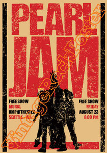 pearl jam, Eddie Vedder, Mike McCready, Stone Gossard,pearl jam poster,concert,grunge,rock, grunge music,seattle,ten,lightning bolt,vitalogy,backspacer