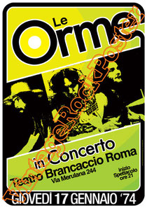 le orme,orme,orme poster,progressive rock, italian progressive,prog,teatro brancaccio, roma,affiche, rock prog,rock,italian music,70s