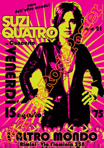 suzi quatro,glam rock,rock n roll,suzi quatro poster,detroit,quattrocchio,pop rock,rock poster,cradle,if you knew suzi,happy days,barnaby,affiche glam,