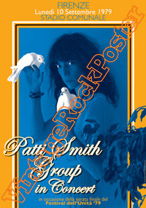 patti smith,patti smith poster, patti poetry,patti smith group,festival dell'unità,firenze,italy,1979,classic rock,music poetry