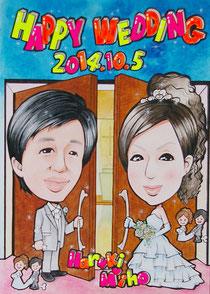 似顔絵 結婚式 ウェルカムボード