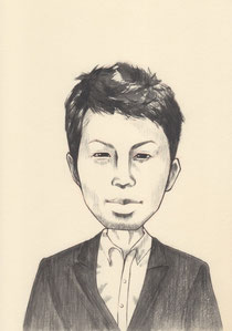 似顔絵 墨絵
