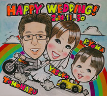 似顔絵 結婚式 ウェルカムボード