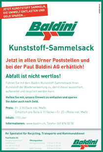 Inserat Kunststoff-Sammelsack