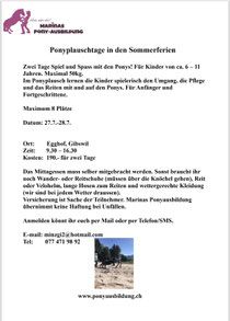 Aktuell: Ponyplausch