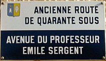 Panneau route de quarante sous