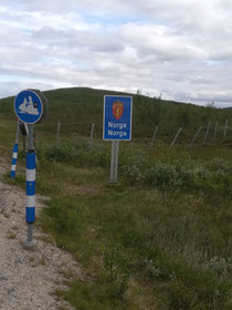 Grenzschild Norwegen