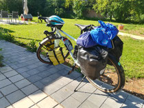 Bepacktes Fahrrad