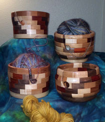 Beautiful hand-made yarn bowls.