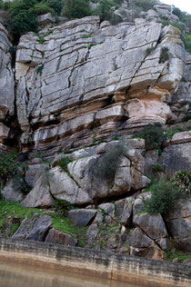 Pared rocosa en el Canuto de Utrera