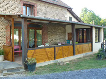 terrasse du gite accessible