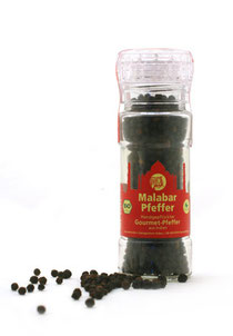 Malabar Pfeffer aus BIO Anbau in der Mühle