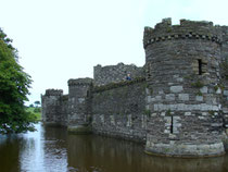 Beaumaris Castle with moat, Wales