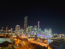 Der Ausblick von unserem Hostel in Brisbane 