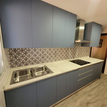 Dekton Aura, Cosentino, cocina azul, cocina roble, cocina torredelcampo, cocina jaen, cocina martos, cocina jamilena, nuevas tendencias cocina, cocina moderna, cocina funcional, cocina Torredonjimeno