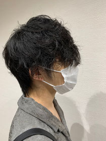 メンズ　緩めスパイラルパーマ