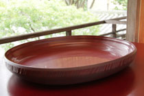 楕円盛器 - 鎌倉彫｜鎌倉漆工房いいざさ