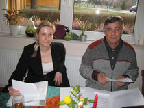 Rechtsanwältin Frau Schröder und Vereinsvorsitzender Gerhard Bauer