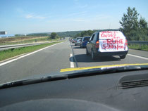 Konvoi auf der Autobahn