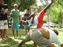 Beim Capoeira-Tanz im Zentrum