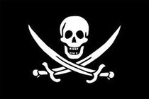 Bartholomew Roberts Piratenflagge / Jolly Roger-Fahne Bartholomew Roberts  Piratenflagge / Jolly Roger-Flagge im Fahnenshop bestellen