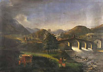 Batalla de Calibío (1845-60). Óleo sobre tela. Museo de la Independencia - Casa del Florero.