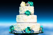 Hochzeitstorte, Hochzeitsfarbe, Süßes für die Hochzeitsfeier