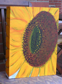 Sonnenblume auf dicker Leinwand (30x40 cm)