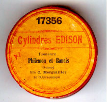 Etiquette de cylindre Edison (coll. de l'auteur)