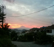 台風前日の夕陽