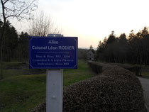 La rue Léon Rodier, fondateur de l'ANSBV, menant à la chapelle du village détruit de Fleury devant Douaumont