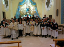 Insieme con le confraternite di Bitonto Talsano e Leverano in occasione della festa della Madonna del Rosario