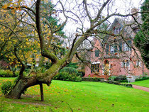 Villa anglo-normande de charme symbole du "jardin de la Manche": villa "La belle au bois dormant"