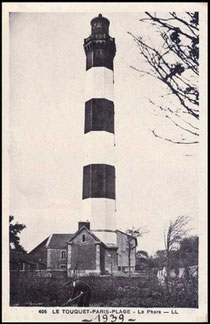 1931, le phare Nord peint en noir et blanc
