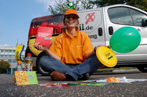 Wahlmobil macht beim Wahlstand-Check fette Beute.