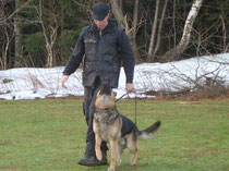 Mein Hund Yvo und ich beim Training