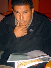 Ubaldo Gil Flores, notable poeta y escritor de Manabí (Ecuador). Fundó y dirigió, hasta su muerte reciente, la Editorial Universitaria Mar Abierto de la Uleam.