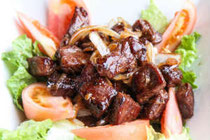 halal food bo luc lac, halal vietnamese beef steak