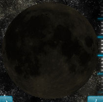So sah der Neumond heute Morgen aus (Bildquelle vom App "Live Moon")