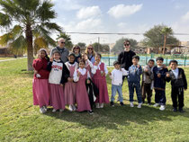 German family together with arabic kids