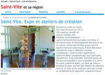 la depeche - article expo mosaïque - 8 aout 2010