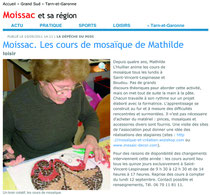 cours mosaïque - la depeche - septembre 2011