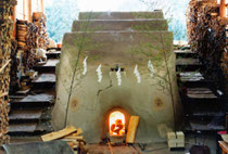 big multi-chambered climbing kiln